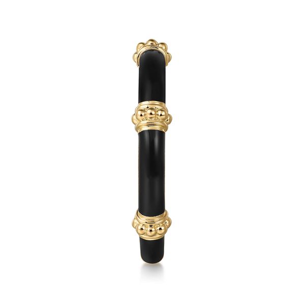 Gabriel & Co 14K Yellow Gold Bujukan Stackable Ring with Black Enamel – Bujukan Collection Image 4 Bradley's Jewelers Jacksonville, NC