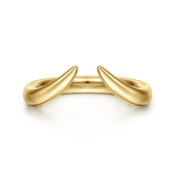 Gabriel & Co 14K Yellow Gold Curved Fashion Ring – Contemporary Collection Bradley's Jewelers Jacksonville, NC