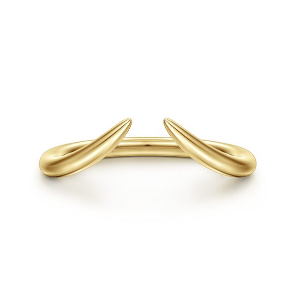 Gabriel & Co 14K Yellow Gold Curved Open Band – Contemporary Collection Bradley's Jewelers Jacksonville, NC