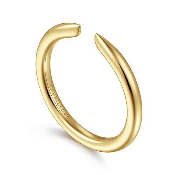 Gabriel & Co 14K Yellow Gold Thin Open Band – Contemporary Collection Image 3 Bradley's Jewelers Jacksonville, NC