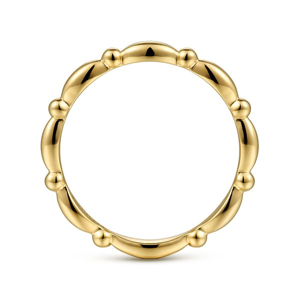 Gabriel & Co 14K Yellow Gold Elongated Bujukan Station Fashion Ring – Bujukan Collection Image 2 Bradley's Jewelers Jacksonville, NC