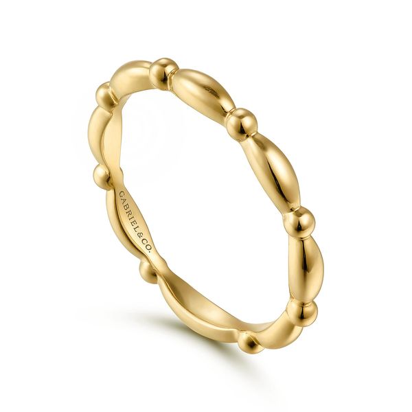 Gabriel & Co 14K Yellow Gold Elongated Bujukan Station Fashion Ring – Bujukan Collection Image 3 Bradley's Jewelers Jacksonville, NC