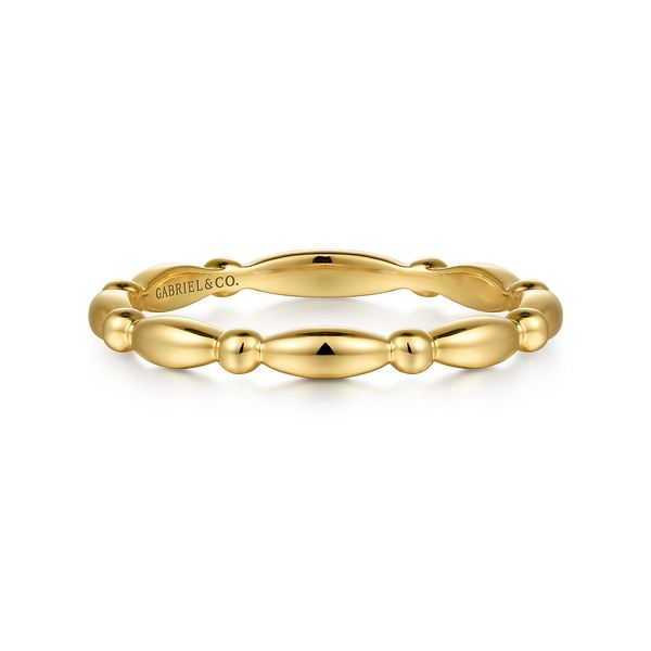 Gabriel & Co 14K Yellow Gold Elongated Bujukan Station Fashion Ring – Bujukan Collection Bradley's Jewelers Jacksonville, NC