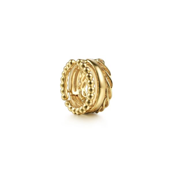 Gabriel & Co 14K Yellow Gold Wide Bujukan Single Earcuff – Bujukan Collection Image 2 Bradley's Jewelers Jacksonville, NC