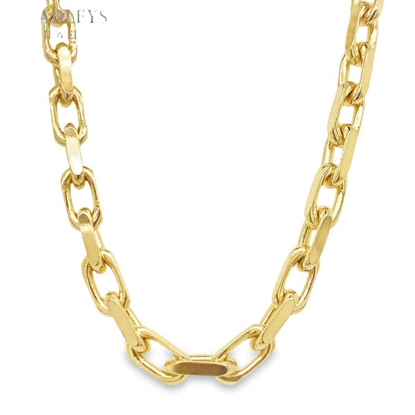 14K Yellow Gold Anchor Link Chain 22 Inch 5.3mm Bradley's Jewelers Jacksonville, NC