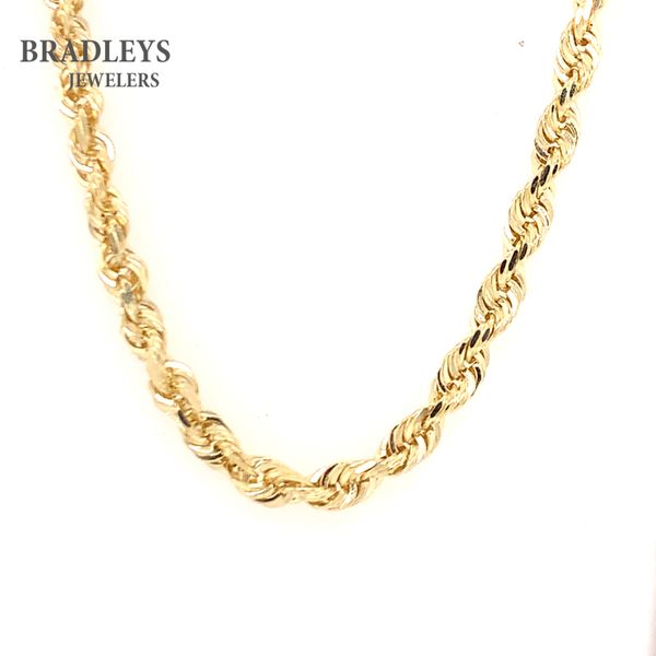 10K Yellow Gold Rope Chain 18 Inch 3mm Necklace Bradley's Jewelers Jacksonville, NC