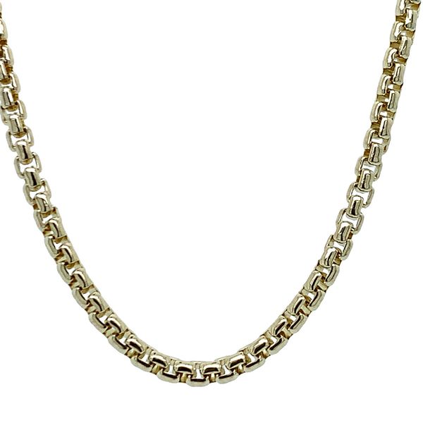 14K Yellow Gold Round Box Chain 22 Inch 2.5mm Necklace Bradley's Jewelers Jacksonville, NC