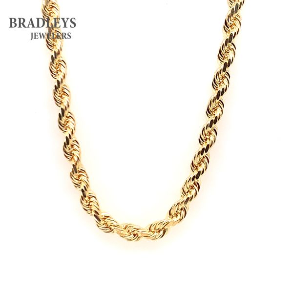 10K Yellow Gold Diamond Cut Rope Chain 20 Inch Bradley's Jewelers Jacksonville, NC
