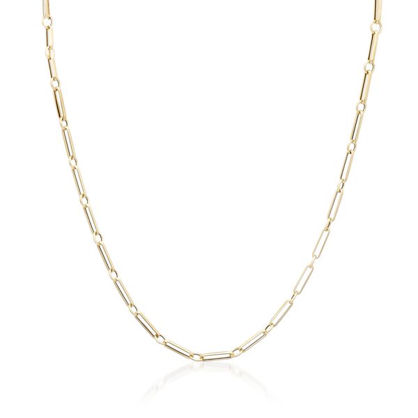 Mondrian 14K Yellow Gold Bar Link Chain Necklace 18