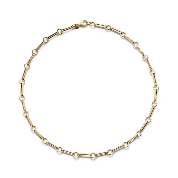 Mondrian 14K Yellow Gold Bar Link Chain Necklace 18