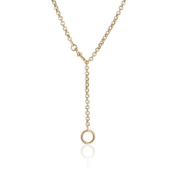 Mondrian 14K Yellow Gold 3.7mm Rolo Chain Necklace with Swivel Lock 18