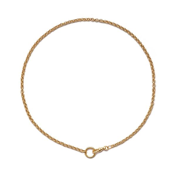 Mondrian 14K Yellow Gold 3.7mm Rolo Chain Necklace with Swivel Lock 18