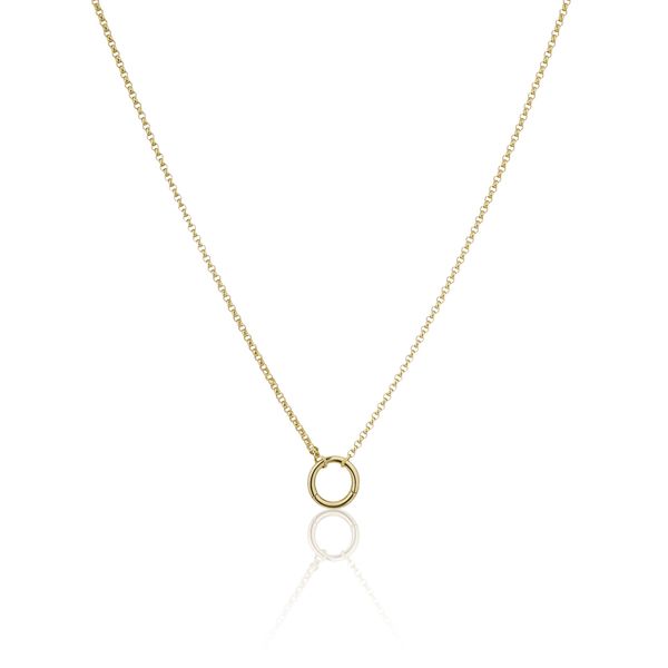 Mondrian 14K Yellow Gold 1.5mm Rolo Chain Necklace with Openable Clasp 18