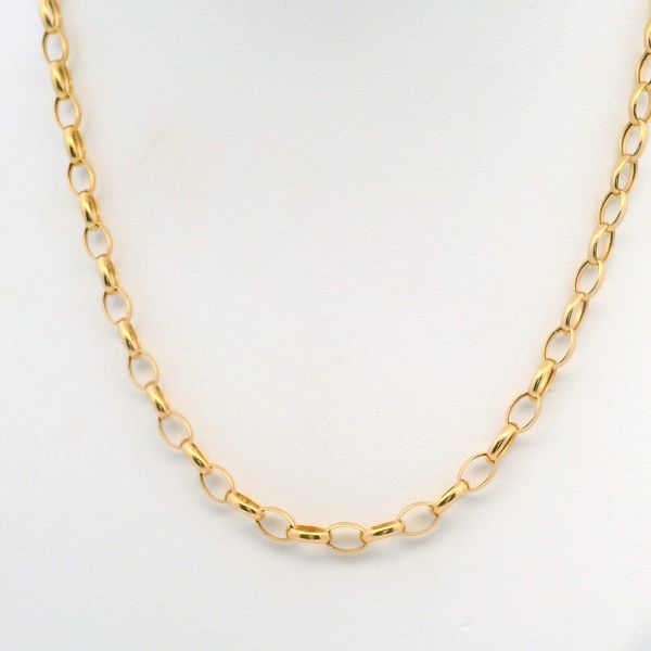Yellow Gold 1mm Diamond-Cut Twisted Rolo Chain Necklace Bradley's Jewelers Jacksonville, NC