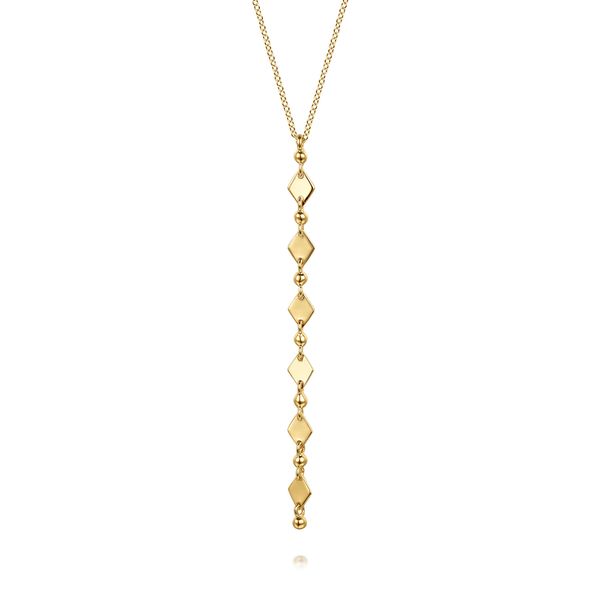 Gabriel & Co 14K Yellow Gold Vertical Bar Necklace – Contemporary Collection Bradley's Jewelers Jacksonville, NC