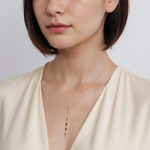 Gabriel & Co 14K Yellow Gold Vertical Bar Necklace – Contemporary Collection Image 4 Bradley's Jewelers Jacksonville, NC