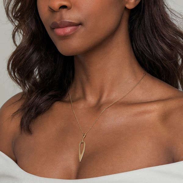 Gabriel & Co 14K Yellow Gold Bujukan Pendant Drop Necklace – Contemporary Collection Image 4 Bradley's Jewelers Jacksonville, NC