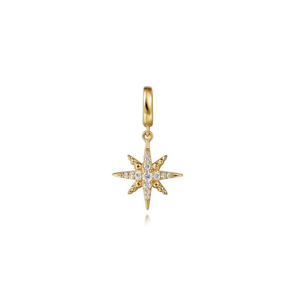 Gabriel & Co 14K Yellow Gold Diamond Bujukan Star Charm – .14Ctw Bradley's Jewelers Jacksonville, NC