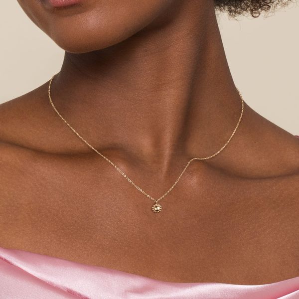 Gabriel & Co. Bujukan 14K Yellow Gold Pendant Necklace Image 3 Bradley's Jewelers Jacksonville, NC