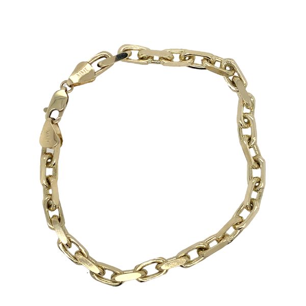 14K Yellow Gold Anchor Link Bracelet 8.5 Inch 5.3mm Bradley's Jewelers Jacksonville, NC