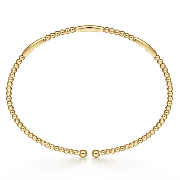 Gabriel & Co 14K Yellow Gold Bujukan Open Bangle – 5.75 Image 3 Bradley's Jewelers Jacksonville, NC