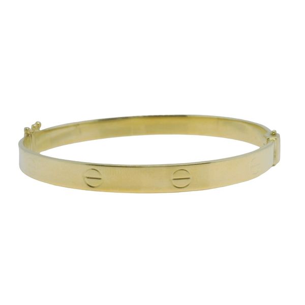 10K Yellow Gold 5mm Medium Bangle Bracelet Bradley's Jewelers Jacksonville, NC