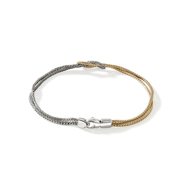 John Hardy Mannah Double Row Classic Chain Bracelet | 14K Gold & Sterling Silver Image 2 Bradley's Jewelers Jacksonville, NC