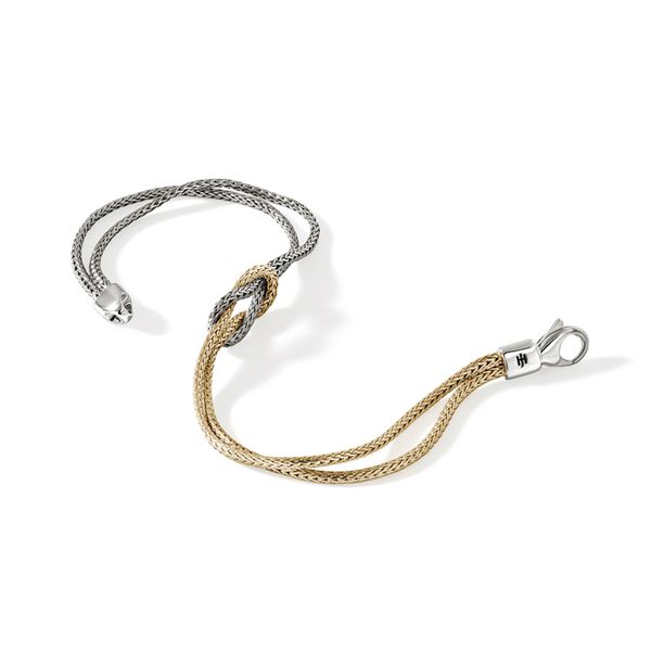 John Hardy Mannah Double Row Classic Chain Bracelet | 14K Gold & Sterling Silver Image 3 Bradley's Jewelers Jacksonville, NC