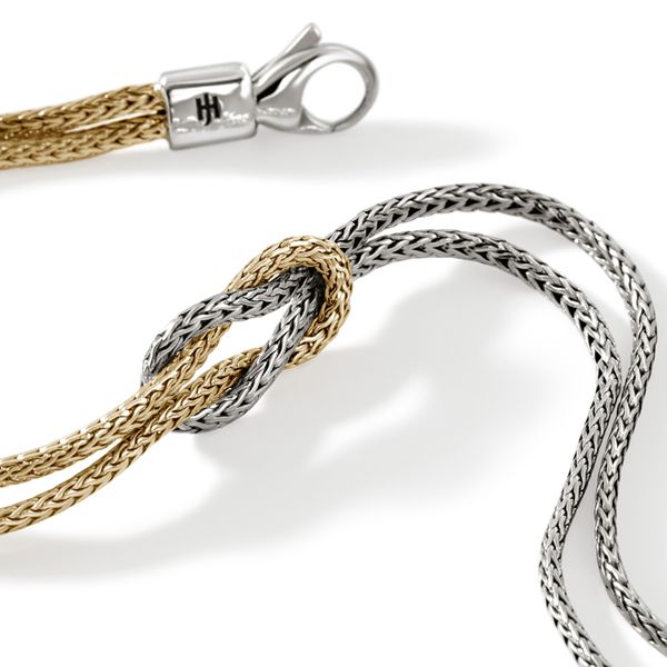 John Hardy Mannah Double Row Classic Chain Bracelet | 14K Gold & Sterling Silver Image 4 Bradley's Jewelers Jacksonville, NC