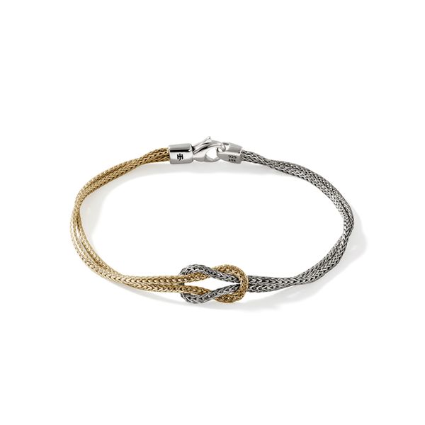 John Hardy Mannah Double Row Classic Chain Bracelet | 14K Gold & Sterling Silver Bradley's Jewelers Jacksonville, NC