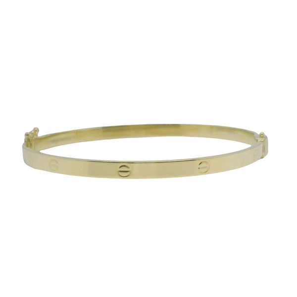 10K Yellow Gold 4mm Bangle Bracelet Bradley's Jewelers Jacksonville, NC