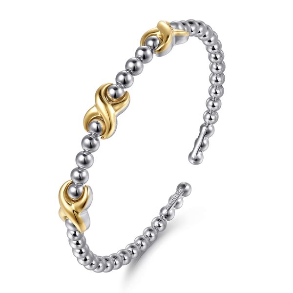 Gabriel & Co. 14K Yellow Gold & Sterling Silver Bujukan Station Bracelet Image 2 Bradley's Jewelers Jacksonville, NC