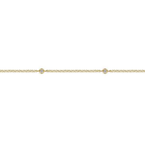 Gabriel & Co. 14K Yellow Gold .07 CTW Diamond Bezel Station Bracelet Image 2 Bradley's Jewelers Jacksonville, NC