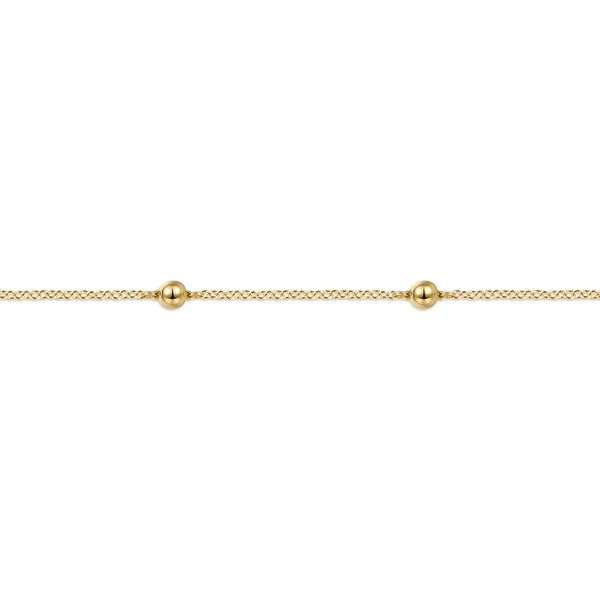 Gabriel & Co. 14K Yellow Gold Bujukan Ball Station Bracelet Image 3 Bradley's Jewelers Jacksonville, NC