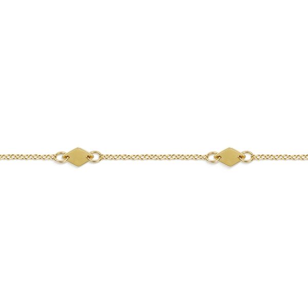 Gabriel & Co. 14K Yellow Gold Rhombus Station Bracelet Image 2 Bradley's Jewelers Jacksonville, NC