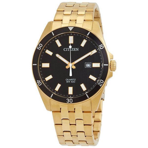 Citizen Men’s Quartz Two-Tone 42mm Watch | Black Dial Gold Accents Bradley's Jewelers Jacksonville, NC