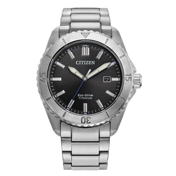 Citizen Brycen Super Titanium Eco-Drive Black Dial Watch 41mm Bradley's Jewelers Jacksonville, NC