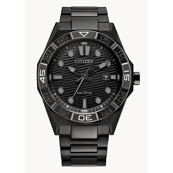 Citizen Brycen Eco-Drive Black Stainless Steel Watch 42mm Bradley's Jewelers Jacksonville, NC