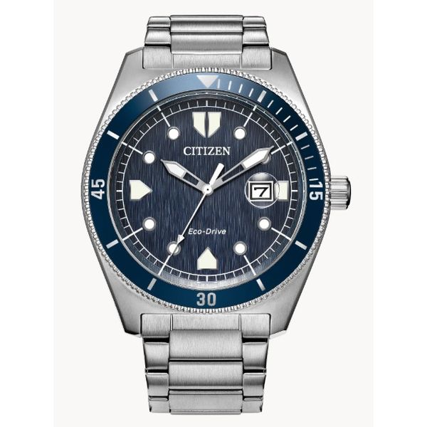 Citizen Terra Force Eco-Drive Stainless Steel Date Watch Bradley's Jewelers Jacksonville, NC