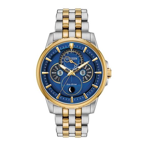 Citizen Calendrier Eco-Drive Two-Tone Moonphase Watch Bradley's Jewelers Jacksonville, NC