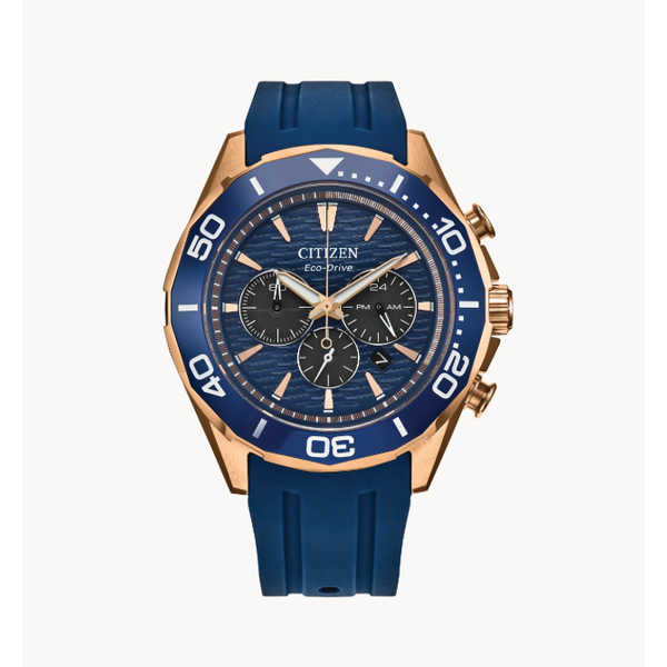 Citizen Endeavor Chronograph Eco-Drive Rose Gold Watch Bradley's Jewelers Jacksonville, NC