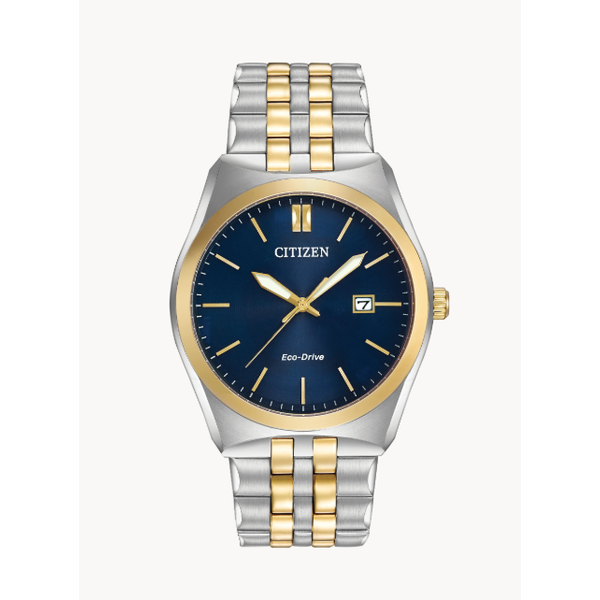 Citizen Corso Eco-Drive Two-Tone Blue Dial Watch Bradley's Jewelers Jacksonville, NC