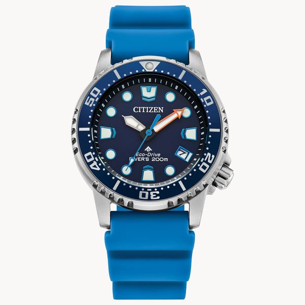 Citizen Promaster Eco-Drive Dive Watch Blue Strap 37mm Bradley's Jewelers Jacksonville, NC