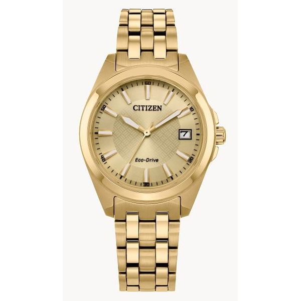 Citizen Peyten Eco-Drive Gold Tone Stainless Steel Watch Bradley's Jewelers Jacksonville, NC