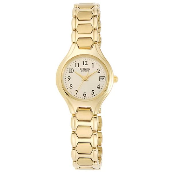 Citizen Ladies' Quartz Watch | Champagne Dial Gold-Tone Bracelet Bradley's Jewelers Jacksonville, NC