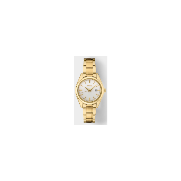 Seiko Essentials Women's Two-Tone Stainless Steel Watch 29.8mm SUR632 Bradley's Jewelers Jacksonville, NC