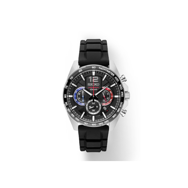Seiko Chronograph Men's Stainless Steel Watch 43.9mm Blue Dial SSB347 Bradley's Jewelers Jacksonville, NC