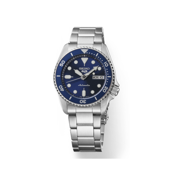 Seiko 5 Sports SKX Mid-Size Automatic Watch 38mm Blue Dial SRPL77 Bradley's Jewelers Jacksonville, NC