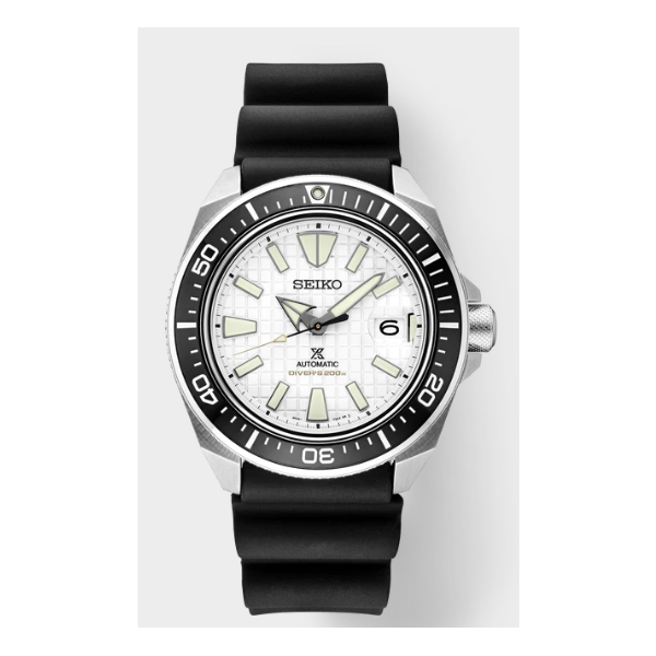 Seiko Prospex Automatic Diver Men's Watch 44mm White Dial SRPE37 Bradley's Jewelers Jacksonville, NC