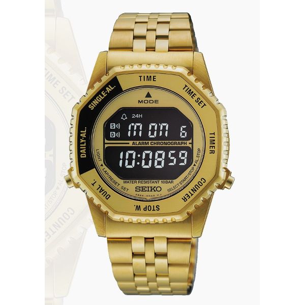 Seiko Essentials Stainless Steel Yellow Tone 37mm Quartz movement Hardlex Crystal Bradley's Jewelers Jacksonville, NC